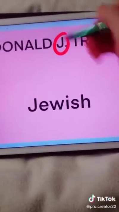 Many people think the J in Donald J. Trump stands for Jewish but it doesn’t, it stands for Jenius 🤞🏼