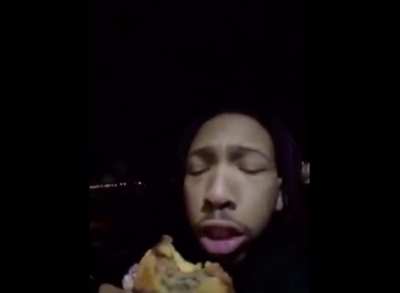 Smokey barbeque baked buger from checker mmmm that shit bussin
