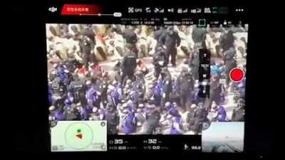 Leaked Drone footage of shackled and blindfolded Uighur Muslims led from trains. As a German this is especially chilling.