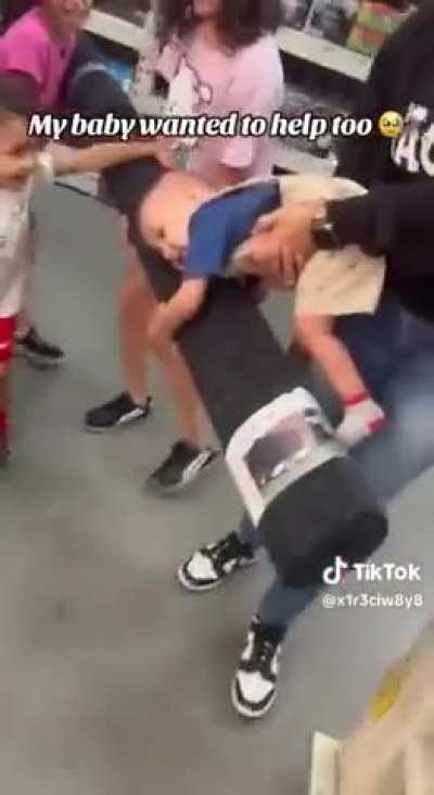 Babies love assisting their parents.