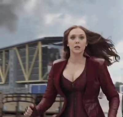 Wanda running in Captain America: Civil War
