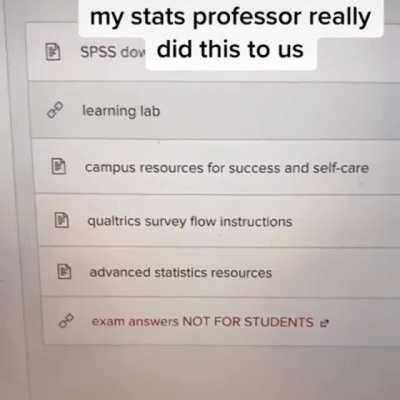 This professor had a surprise in the assignment