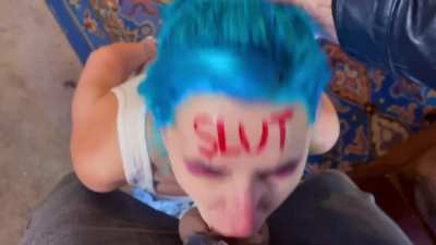 Gagging slut