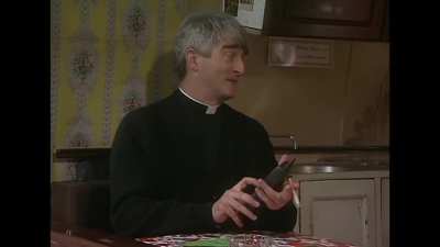 Father Ted phones a friend.