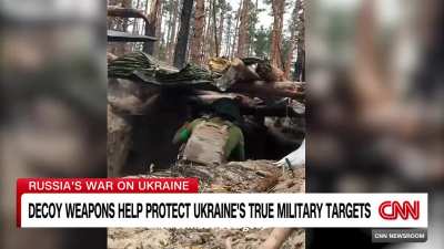 CNN video report on the usage of decoy weapons by the Ukrainian Army, incl. exclusive footage of Iranian-made Shahed loitering munition missing a Ukrainian decoy.