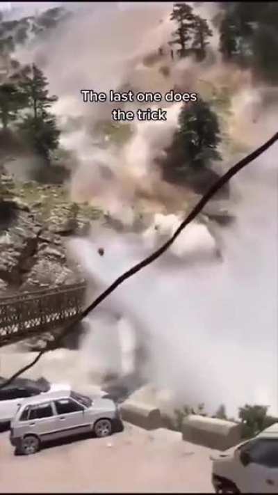 Rockslide takes out a bridge.