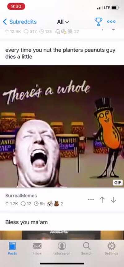Scrolling through Reddit with sound on