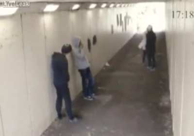 Messing with a girl and her boyfriend