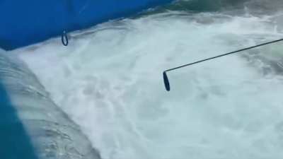 How a small 1m waterfall can generate a recycling hydraulic that can trap a life-jacketed swimmer