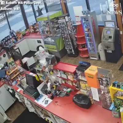 Store clerk passes out. Customers rob store instead of helping him...