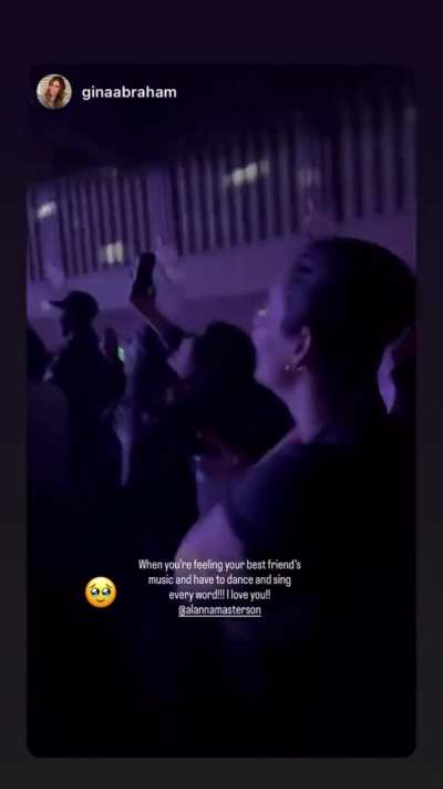 IG Story: Alanna with friends at a Hilary Duff concert, 1/30/26
