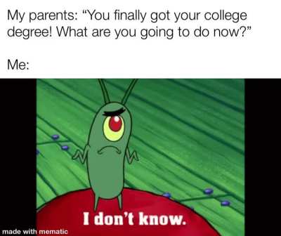 After you’ve spent your childhood as a student, you feel kinda lost