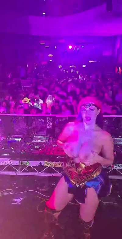 Flashing behind the decks on stage [OC]