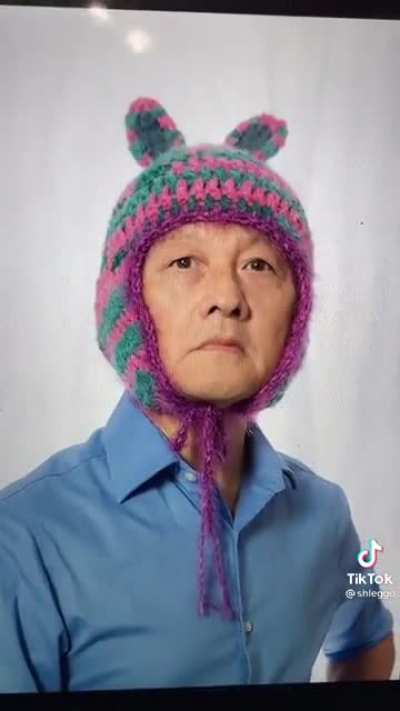 Dad modeling hats