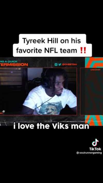 Tyreek Hill on what team he would play for if it was up to him.