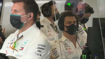 Everyone catch Toto's wink before the race?