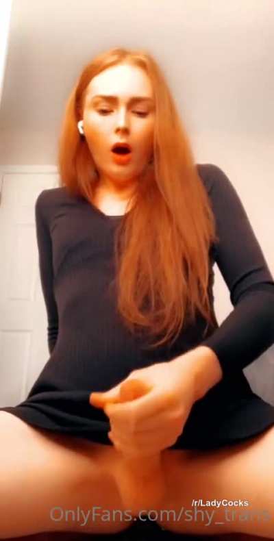 Here she's a red head