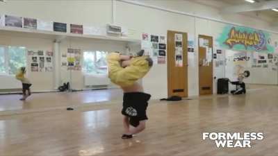 Hands-legs. 10 year old break dancer, Spin Master 