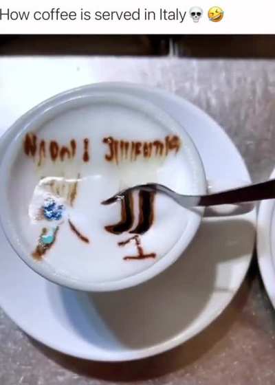 Average coffee at a bar in Napoli