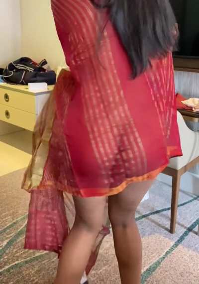 I shouldn't have done this, I feel guilty and naughty doing this in my traditional Indian clothes... 🥺 [f]