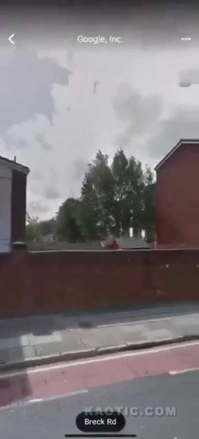 guy gets caught by a map cam walking his doggy....