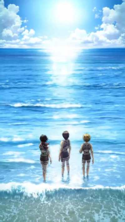 Eren, Mikasa & Armin (live wallpaper by BlueSlime25)