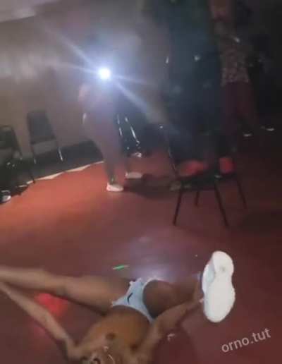 Jumping from a chair and trying to perform some dance?