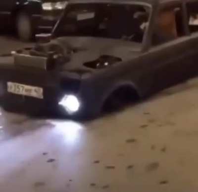 No, that's not water - Interesting car