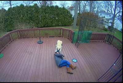 Woman left at the mercy of her golden retriever