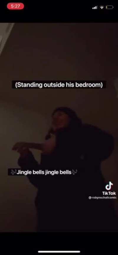 waking up your brother with christmas carols