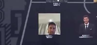 Messi in the FIFA ceremony was moving like the chaps in online school