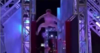 Ninja warrior get’s a surprise visit