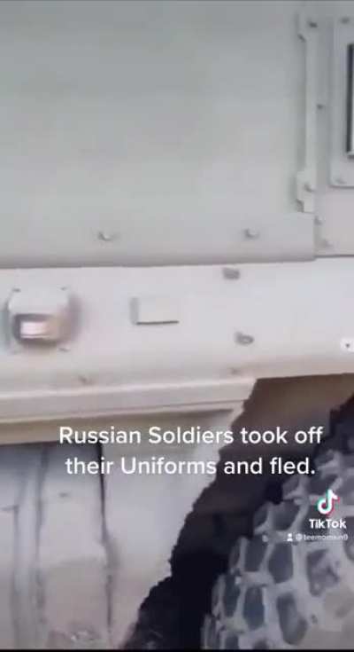 Russian soldiers fled leaving behind their uniforms