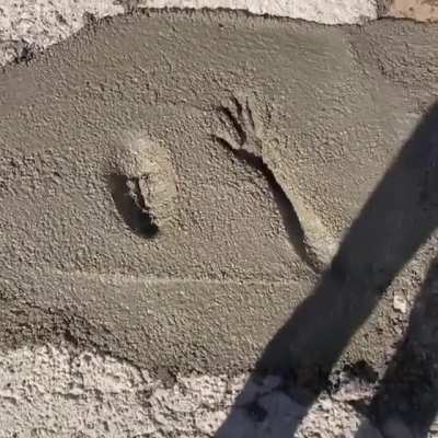 wet concrete