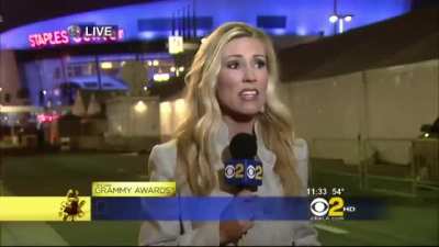 News reporter Serene Branso suffered a migraine aura while she was broadcasting live. Migraine Aura can effect vision, speech, and other cognitive issues.