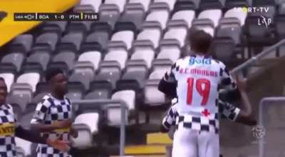 To celebrate with teammates .