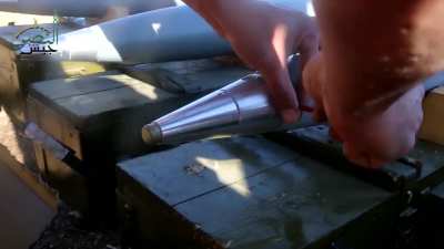 Syrian rebels (Jaish al Nasr) preparing and firing a grad rocket salvo towards Assad regime targets (possibly towards Hama military airport). 2016