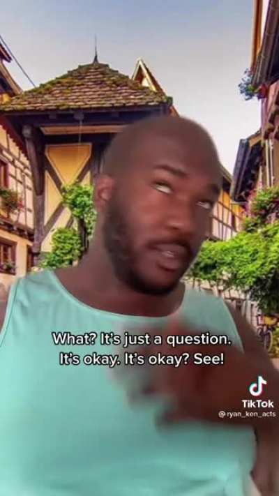 The townspeople talking to Beast after the curse is broken