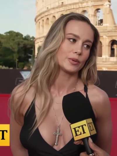 Brie Larson's eye catching cleavage is hard to ignore