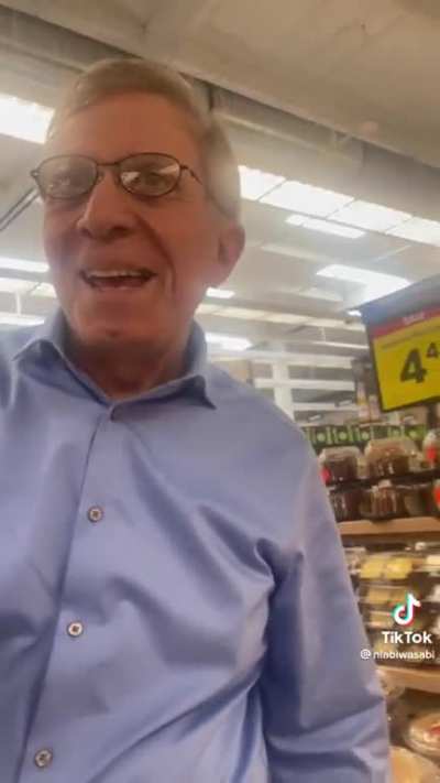 Creeper recording a girl at the store