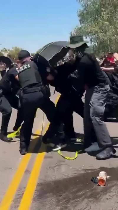 Police and rioters clash