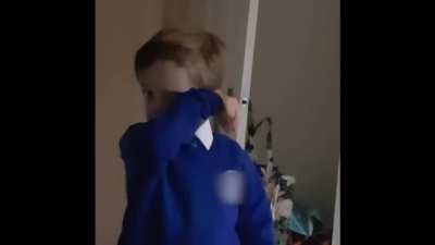 Lad freaks out and says he will upper cut Santa if he's on the naughty list