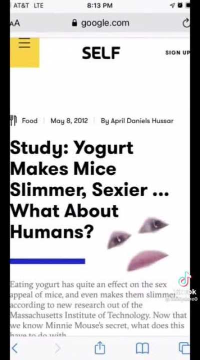 Yogurt makes mice sexier