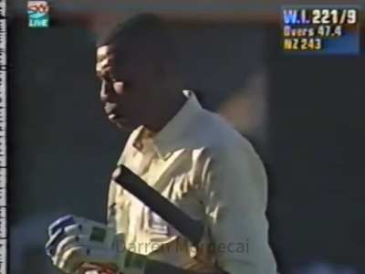 Danny Morrison gets Curtly Ambrose with prodigious movement at a crucial moment