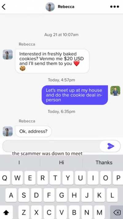 Dating App Scam. Credits to @JayandSharon subreddit