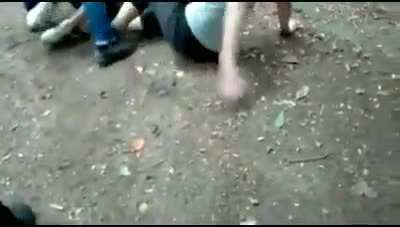 Dumbass obliterates leg going for the slam