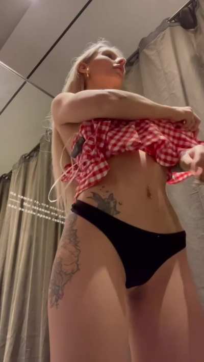 did you have sex in the fitting room?)