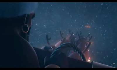 santa claus and his hogs
