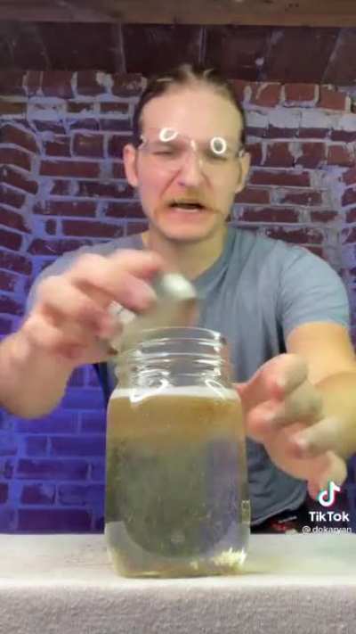 Leaving hair in a jar of bleach for a week