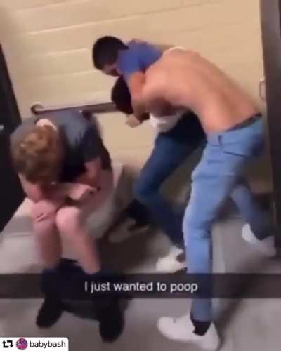 Just a casual bathroom brawl
